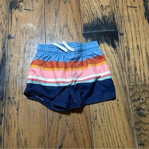 Colorful Striped Kids Swim shorts.